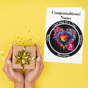 Personalised Sobriety Milestone Card