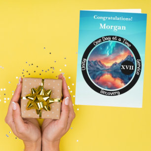 Personalised Sobriety Milestone Card