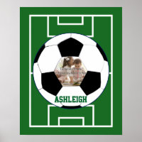Personalised Soccer Ball and Field Photo template