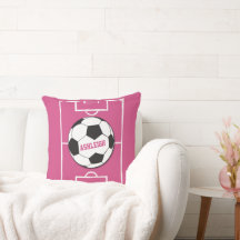 Personalised Soccer Ball and Field Pink