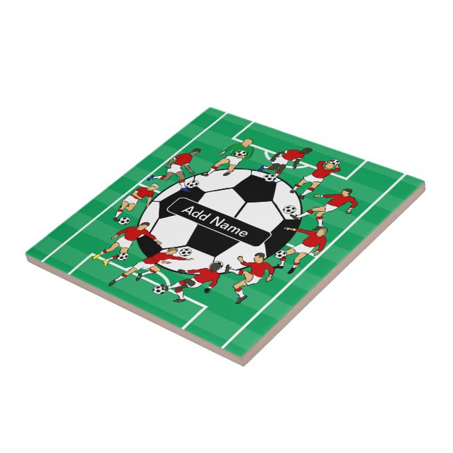Personalised soccer ball and players tile (Side)
