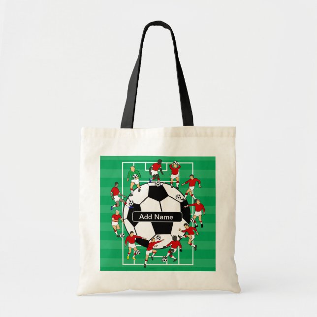 Personalised soccer ball and players tote bag (Front)