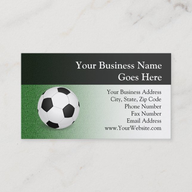 Personalised Soccer Ball Business Card (Front)