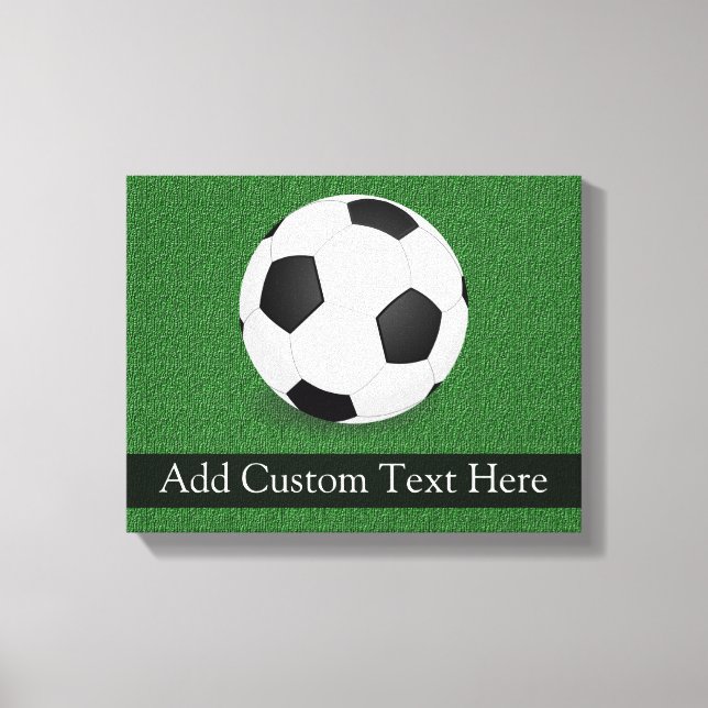 Personalised Soccer Ball Canvas Print (Front)