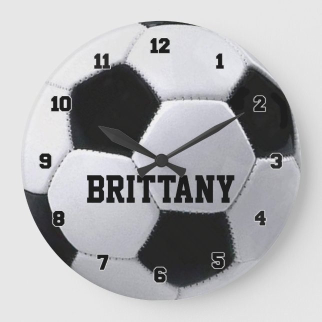 Personalised Soccer Ball Clock (Front)