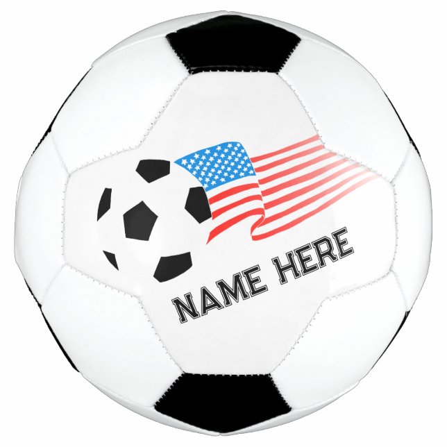 Personalised Soccer Ball Design With American Flag (Front)