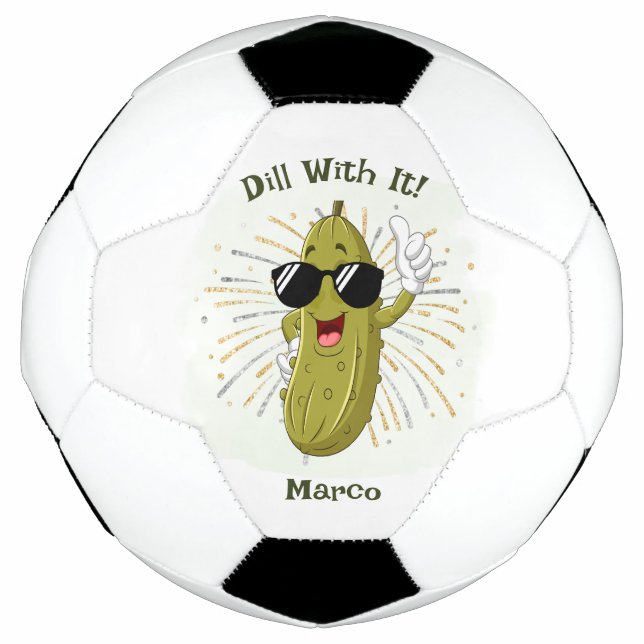 Personalised Soccer Ball Football Dill Pickle (Front)