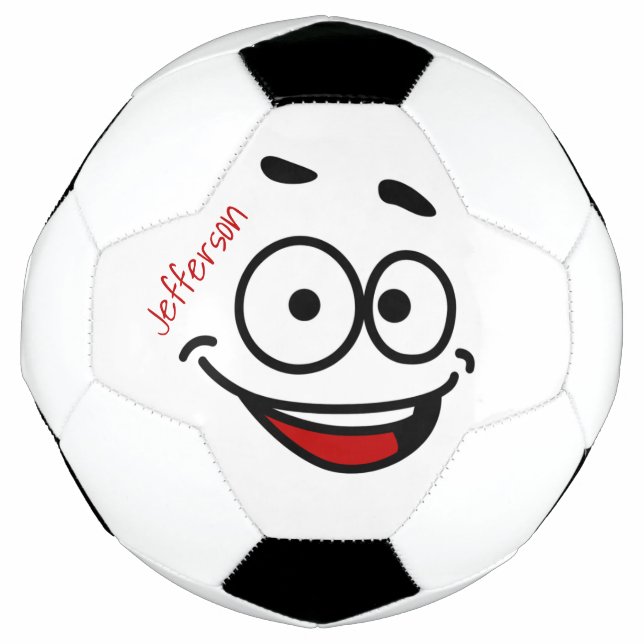 Personalised Soccer Ball funny face (Front)