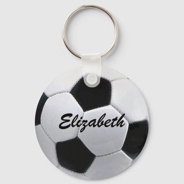 Personalised Soccer Ball Keychain (Front)