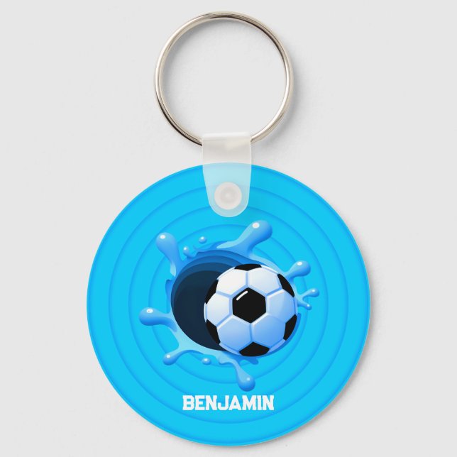 Personalised Soccer Ball Keychain (Front)
