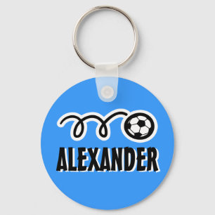 Personalised soccer ball keychain for kids name