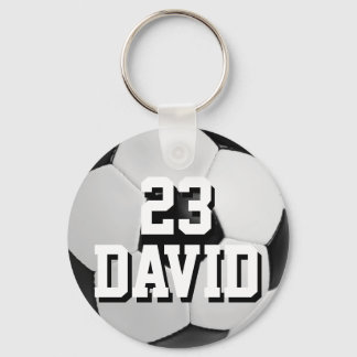 Personalised Soccer Ball Keychain Name and Number