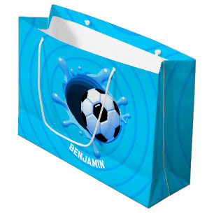 Personalised Soccer Ball Large Gift Bag