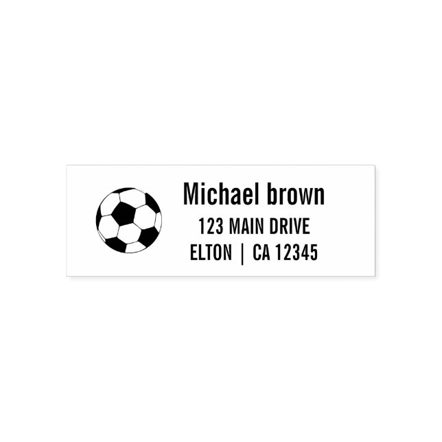 Personalised Soccer ball logo Self-inking Stamp (Design)