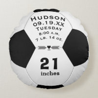Personalised Soccer Ball Name and Baby Stats