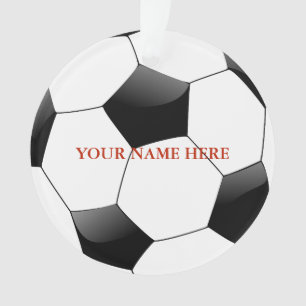 Personalised Soccer Ball Name Christmas Ornament