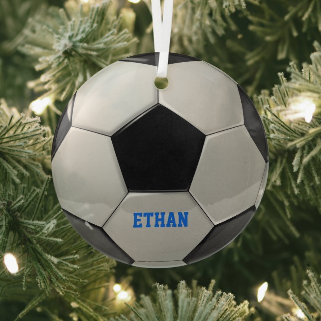 Personalised Soccer Ball Ornament (Insitu)