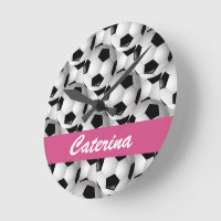 Personalised Soccer Ball Pattern Pink