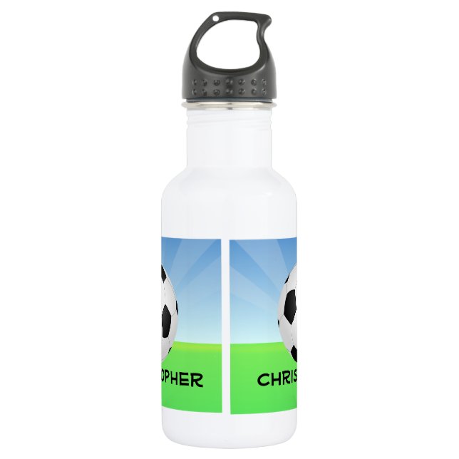 Personalised Soccer Ball Sunny Day Sports 532 Ml Water Bottle (Front)