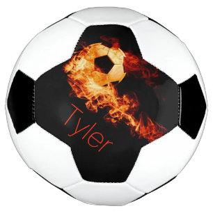 Personalised Soccer Ball with Flames