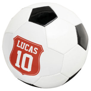 Personalised soccer ball with jersey number or age