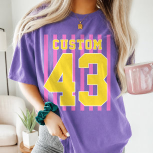 Personalised Soccer Baseball Team Name Number T-Shirt