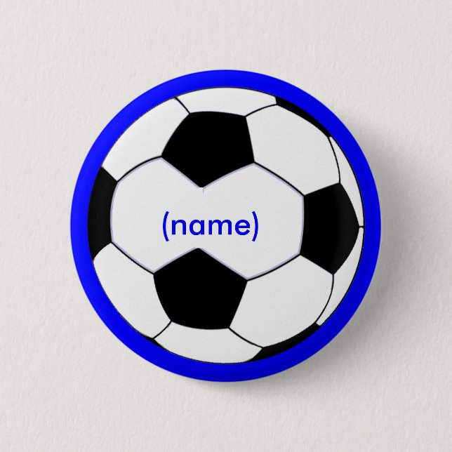 Personalised Soccer  Button (Front)