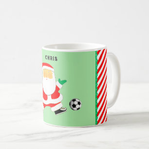 Personalised Soccer Christmas Collectable Coffee Mug