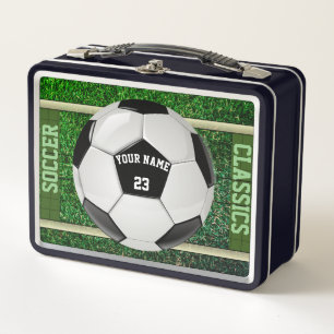 Personalised Soccer Classics Metal Lunchbox