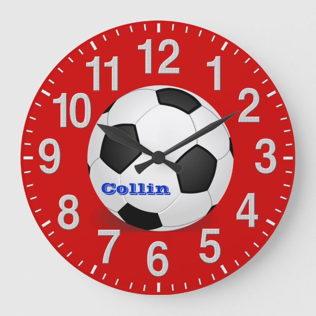 Personalised Soccer Clocks with Instructions (Front)