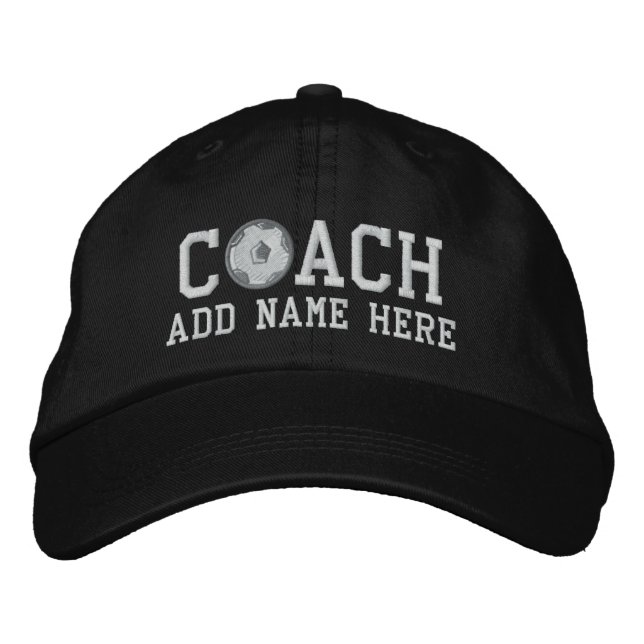 Personalised Soccer Coach Cap (Front)
