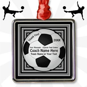Personalised Soccer Coach Gifts, Soccer Ornaments