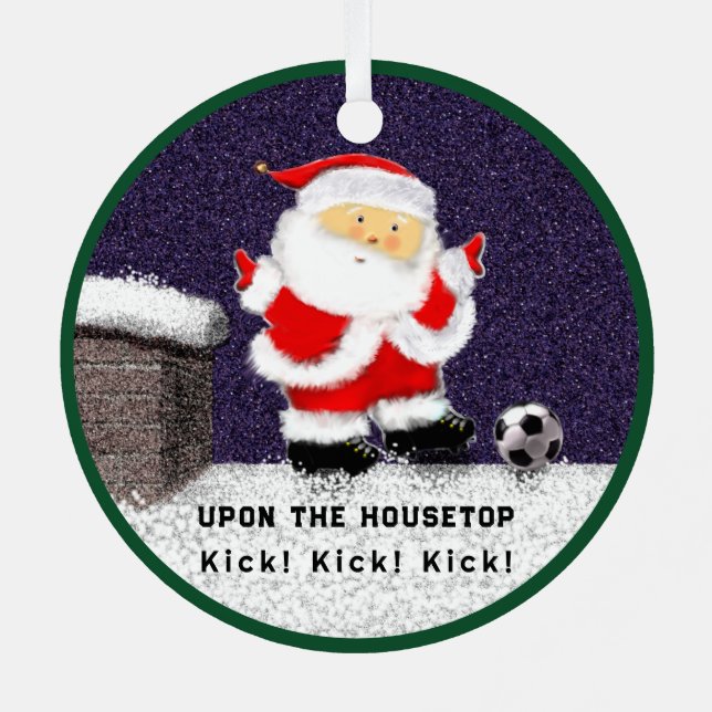 Personalised Soccer Collectable Metal Tree Decoration (Back)
