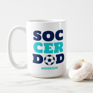 Personalised Soccer Dad Father's Day Coffee Mug