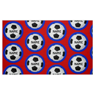Personalised Soccer Fabric by the Yard YOUR NAME