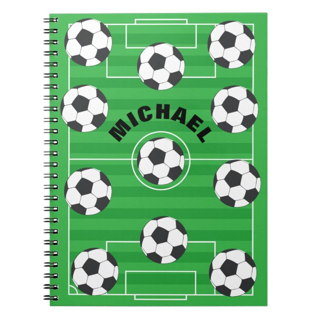 Personalised Soccer Field Notebook (Front)
