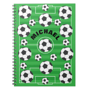 Personalised Soccer Field Notebook