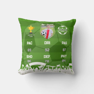 Personalised Soccer Gift For Kids, Custom Fut Card Cushion