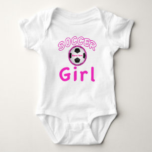 Personalised Soccer Girl Baby Apparel Baby's Name Baby Bodysuit