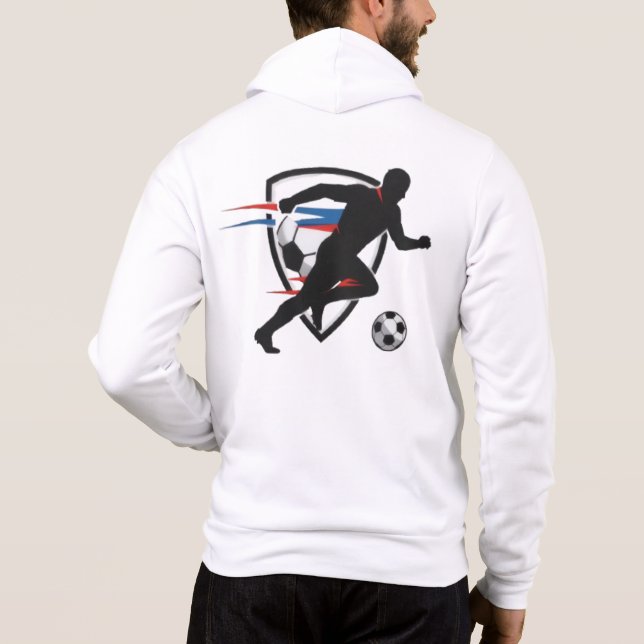 Personalised Soccer Hoodie | Minimalist Football (Back)