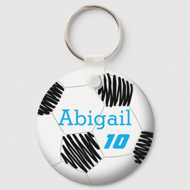 Personalised soccer key chain (Front)