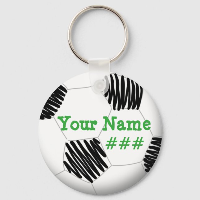 Personalised Soccer Key chain (Front)