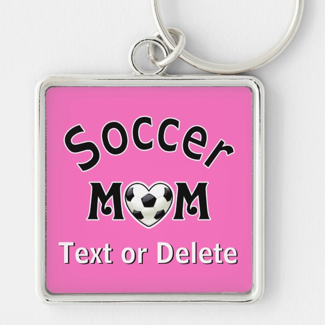 Personalised Soccer Mum Keychain Your Colours, (Front)