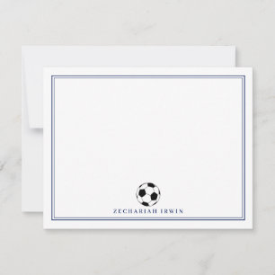 Personalised Soccer Note Cards Soccer Stationery