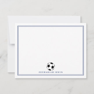 Personalised Soccer Note Cards Soccer Stationery