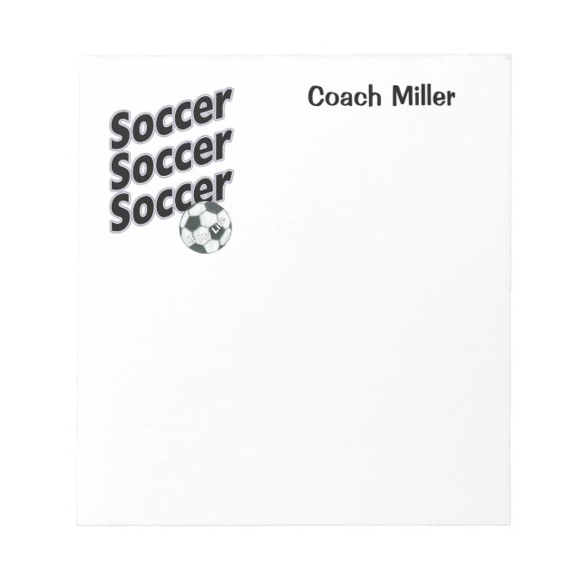 Personalised Soccer Notepad (Front)
