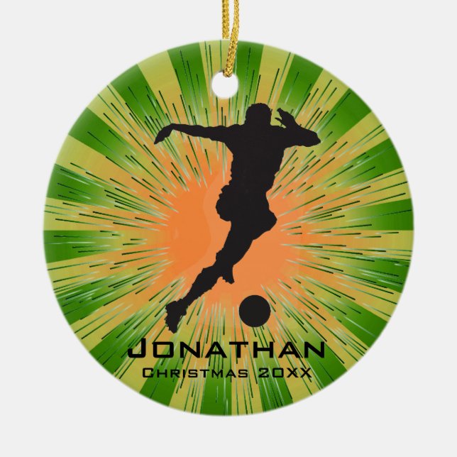 Personalised Soccer Ornament (Front)