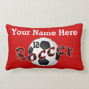 Personalised Soccer Pillows YOUR NAME and NUMBER