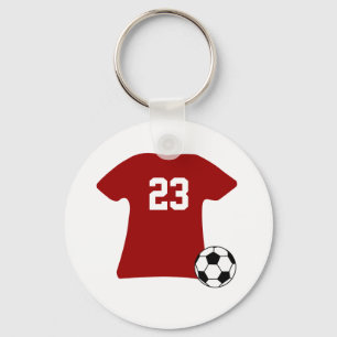 Personalised Soccer Shirt With Ball Keychain