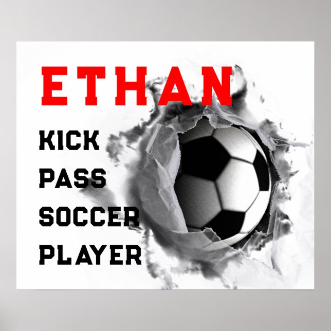 personalised soccer-themed gifts poster (Front)